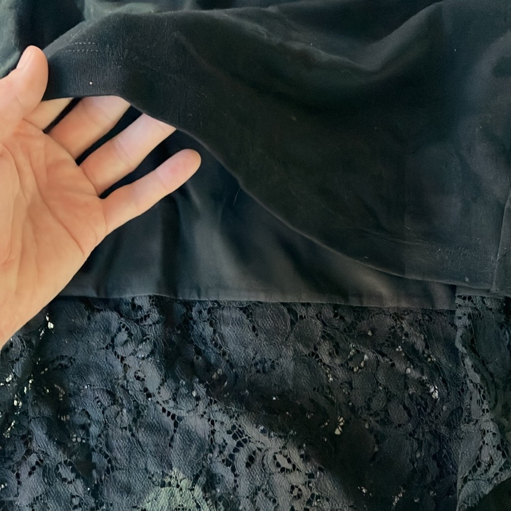 Theory Black Lace Long Sleeve Shirt- Size Small - Picture 10 of 11